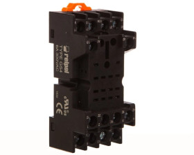 Gniazdo wtykowe do przekaźnika R4 10A 300V AC czarne GS4 2613504