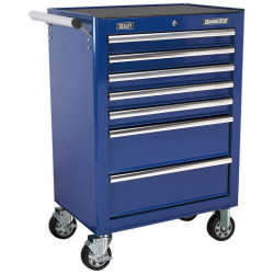 Sealey AP26479TC Rollcab 7 Drawer with Ball Bearing Runners - Blue