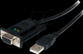 ICUSB232FTN USB 2.0 converter, a-plug &gt; DB9-socket, serial, 1 m.