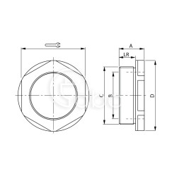 Reduktor gwintu, M16/M12, poliamidowy, 471612