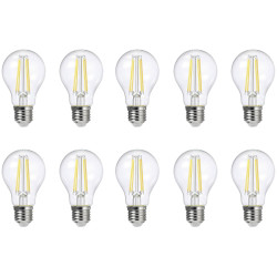 Sygonix SY-5275992 LED bulb 7.3W E27 warm white pear shape 10 pack