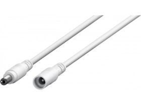 Kabel przedłużający DC, 3 m, biały z wtyczkami DC 5,5 x 2,1 mm