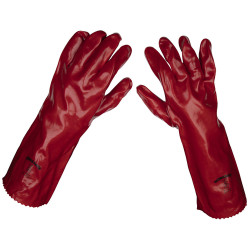 Worksafe 9114 Red PVC Gauntlets 450mm - Pair