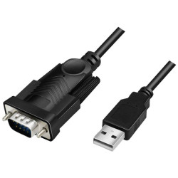 LogiLink AU0048A Adapter USB 2.0 to D-SUB 9-pin 1.5 m Black