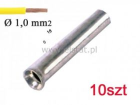 Tulejka metalowa 1x10mm KRN010010 ( 10szt)