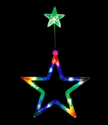 Gwiazda LED 11L ozdoba okienna na baterie 10-501