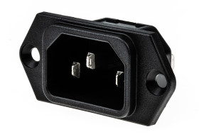 Złącze IEC IEC C14 Montaż na panelu Męski 15A Proste Schurter