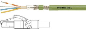 HELU 806410 RJ45 Kabel sieciowy, kabel krosowy CAT 5e SF/UTP 1.00 m zielony płaszcz z PUR, ekranowanie plecione, ekranow