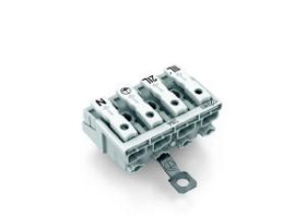 Złączka zasilająca 4-biegunowa ze stopkąmi z stykiem PE 294-5424 /500szt./