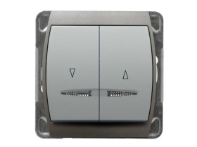 GAZELA Wyłącznik żaluzjowy podświetlany srebro + tytan ŁP-7JS/m/18/23 OSPEL