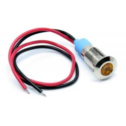 Wodoodporna kontrolka LED 9-12V 8mm (żółta)