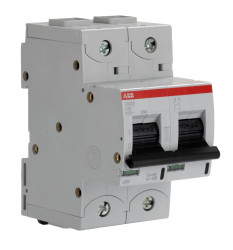 Wyłącznik nadprądowy MCB, Typ C, 2-biegunowy, 63A, 400V, 250V, na szynę DIN, ABB S802S-C63, S800S