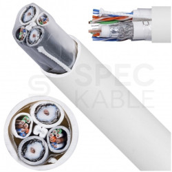 Kabel multimedialny tc’Multikabel 2x UTP kat.5e + 2x RG6 75ohm + 1x FO FTTH 2J SM 9/125 biały TC'EQ