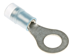 Zacisk oczkowy rozmiar przewodu 2.5mm² Ø , M6 izolowany średnica wew 6.4mm Niebieski RS PRO