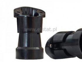 Oprawka do żarówki E27-8 4A 250V czarna skośna