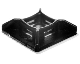 Podstawka montażowa do opasek zaciskowych czarna PMS-25-25-UV-100 /100szt./ 25.252