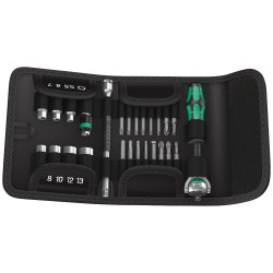 Wera 05051045001 KK Zyklop 26-Pce Kraftform Kompakt Ratchet &amp; Bit Set 1/4&quot; Drive