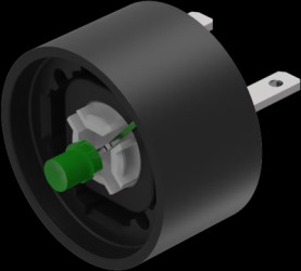 LED element, green, 24 V AC/DC, faston plug 2.8 x 0.8 mm, 84-8001.5620