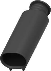 Plug, unequipped, 2 pole, straight, 1 row, black, 1-967570-1