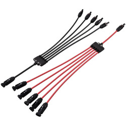 TRU COMPONENTS TC-12195668 solar connector cable black red 2 pcs set