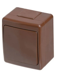 Wyłącznik BETA, pojedynczy, jednobiegunowy, IP44, brązowy D.3210W
