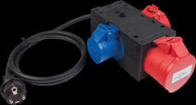 044147 CEE test adapter, 3-way, 16 A, 32 A