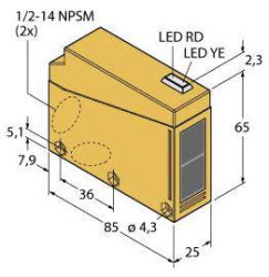 Czujnik dyfuzyjny Turck Q85BB62D-T9-B 3034270 1 szt.