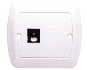 Simon Akord Gniazdo telefoniczne pojedyncze RJ11 białe ATF1/11