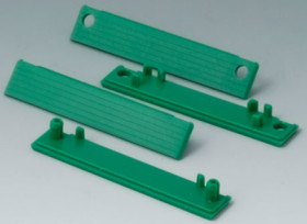 Cover strip, straight, PC, (W) 80 mm, green, C2201086