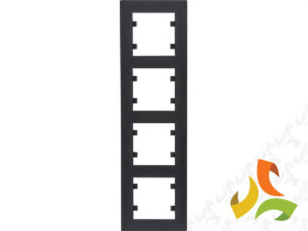 LUMINA INTENSE Ramka 4 poczwórna czarna WL5643 HAGER