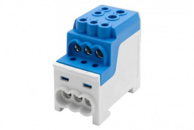 Blok rozdzielczy DBR 200A (1x70,1x35 / 6x16) Al/Cu - niebieski