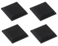 NOGA-G-KWN/4 Nóżka do obudowy gumowa, przyklejana, kwadratowa niska 12x12mm; wysokość 3mm - czarna - komplet 4 sztuki