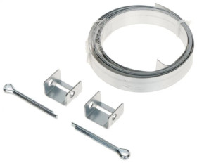 Opaska zaciskowa z dwoma zaciskami i zawleczkami BT-2