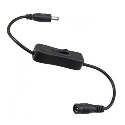 Wyłącznik na kablu DC 2.1/5.5 przełącznik kabel z włącznikiem czarny