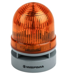 Sygnalizator akustyczny z lampą sygnalizacyjną 115 → 230 V ac Żółty AC IP66 Montaż na podstawie 95dB