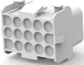 Socket housing, 15 pole, pitch 6.35 mm, natural, 926647-1