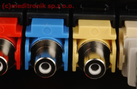 Moduł keystone RCA gniazdo na gniazdo kolor żółty