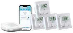 161314A0 + 4X 150628A0 Starter set for smart underfloor heating for 4 rooms