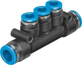 Rozdzielacz liczba wylotów 4 wylotowe Wciskane 4 mm wlotowe Wciskane 6 mm liczba wylotów 1 14 barów