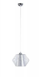 Lampa wisząca nowoczesna z abażurem1xE27 RODES SILVER
