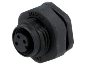 Złącze M12, żeńskie, PIN:3, gniazdo,250V MSAP-03PFFS-SF8002