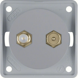 Integro Flow Gniazdo przyłaczeniowe - antenowe TV/SAT szary mat 845632506