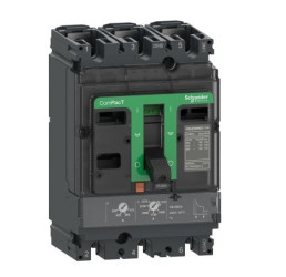 Wyłącznik kompaktowy MCCB, 3-biegunowy, 125A, Stałe, Schneider Electric, NSX160H