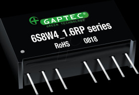 6S8W4_2405S1.6RP DC/DC converter, 6 W, 5 V, SIL 8