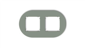 Mini Ramka Uniwersalna Podwójna Okrągła Z Tworzywa Szałwiowy 61Mrto-2