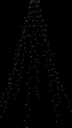 60385 200 LED tree mantle with ring, timer, with external transformer