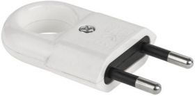 Wtyczka pĹaska z uchwytem biaĹa WTP2C