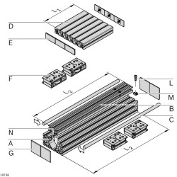 Bieżnia łożyska liniowego Bosch Rexroth szer: 85mm dł: 135mm LF20
