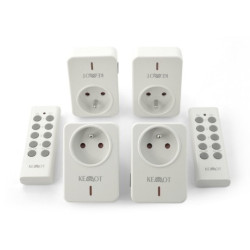 Gniazdo sieciowe Kemot URZ3471 sterowane pilotem - 4szt.