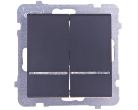 SONATA Łącznik świecznikowy z podświetleniem czarny metalik ŁP-2RS/m/33